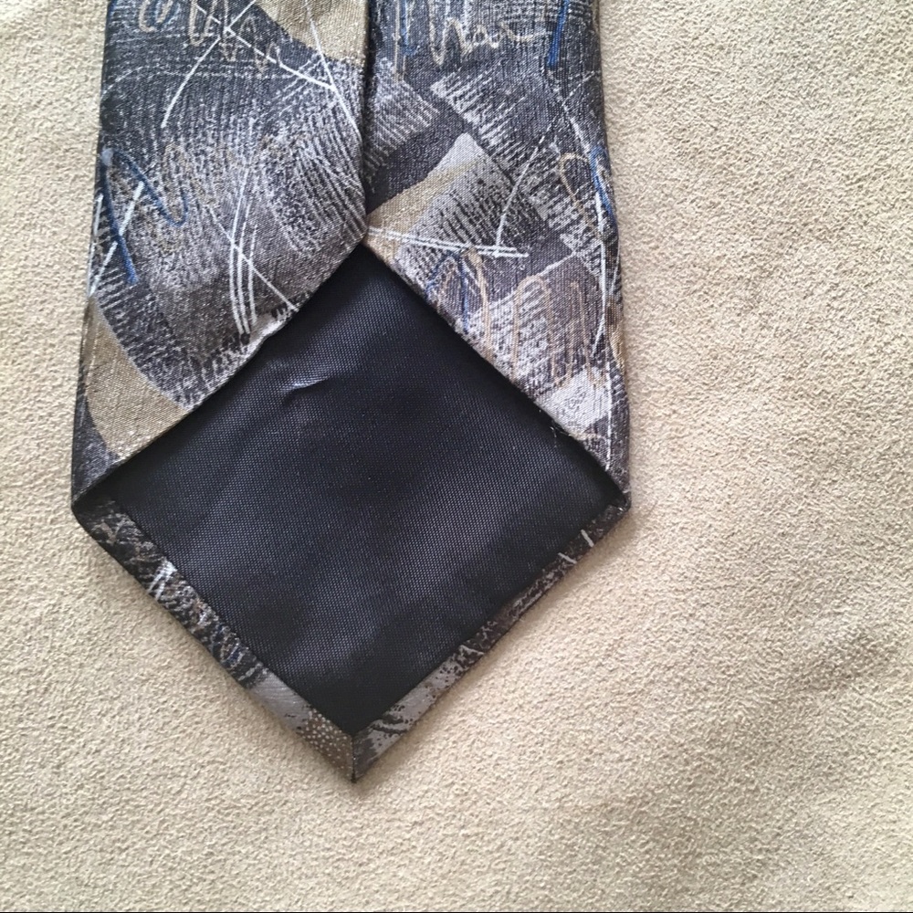 David Taylor Gray Pattern Tie - Picture 5 of 5